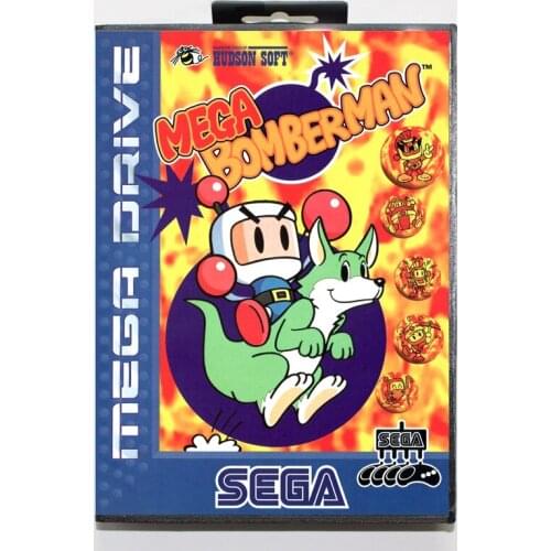 Sega MD games card - Mega Bomber Man with box for Sega MegaDrive Video Game Console 16 bit MD card