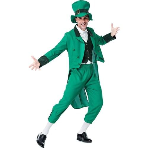 Umorden Adult Men Mr. Irish Leprechaun Costume St. Patricks Day Costumes Cosplay