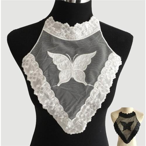 Embroidered Butterfly lace and ornaments for sewing Laces collar Organza DIY Lace fabric Craft Dresses needlework Accessories