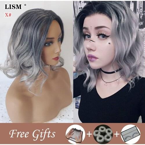 Women Short Hair Wigs Pelucas De Mujer Pelo Corto Pruiken Kort Haar Lolita Pink Bluered Blonde Naturales Cortas Korte Pruik