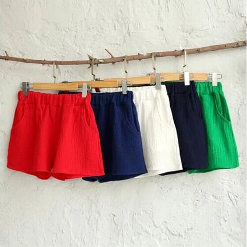 2021 Summer plus size bottoms l-6xl Shorts Women Elastic Waist Short Pants Women All-match Loose Solid Soft Cotton linen Shorts