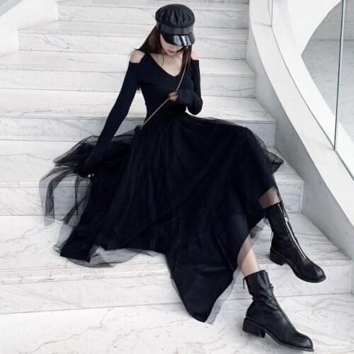 Afei Tony 2020 New Maternity Clothing Fashion Sexy Elegant V Neck Long-Sleeve Patchwork Voile Spring Pregnancy Dress Vestidos