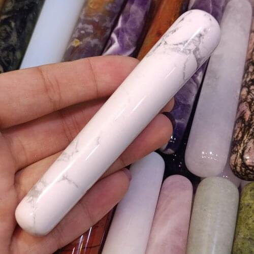 1pc Natural Various types Crystal Massage Wand Stick Natural Stone Body Massage Stick Face Massager Bar