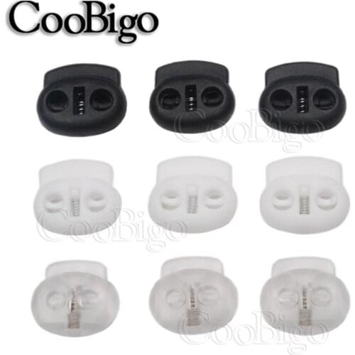 10pcs Plastic Shoelace Tightening Non-Slip Buckle 4.5mm Hole for Tactical Outdoor Boots Shoes Shoelace Buckle Hiking Accessories