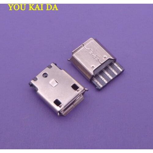 100pcs Micro mini USB 5P female jack,Micro USB Connector Tail Charging 5Pin V8 port Soldering wire type