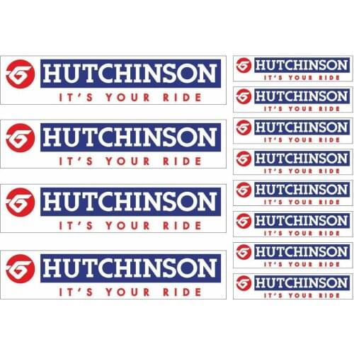 HUTCHINSON Bicycle Factory Decal Stickers Bicycle Frame Graphics Adhesive 12 Pcs
