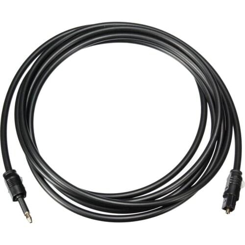 2M Mini 3.5mm Plug Digital Optical Audio Cable SPDIF Optical Fiber Line To Round Mouth TOSLINK Optical Audio Connector