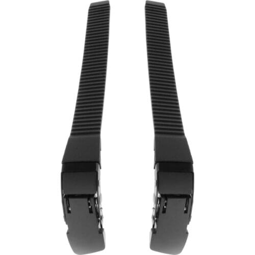 2 Pieces Replacements Inline Roller Skating Shoes Energy Strap Skates Buckles Belts Accessories Black