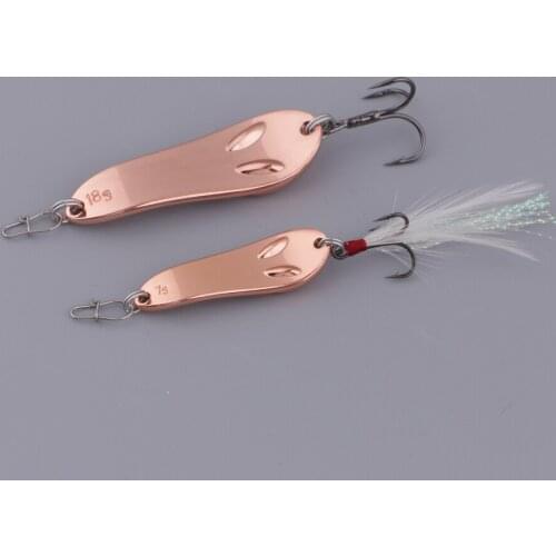 2pcs Spoon Fishing Lures Hard Baits Bass Trout Pike Lure with Treble Hook 7g 13g 18g