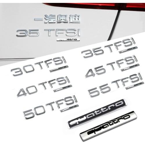 3D Car Stickers 30 35 40 45 50 55 TFSI Emblem Badge Accessories For Audi Quattro A3 A4 A5 A6 Q3 Q5 Q7 RS3 RS4 S1 S5 S6 Q1 Q2 Q6