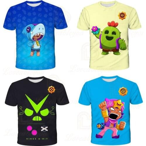 Crow Shoot Game 3D t shirts Browlers EMZ and Star, Shoot Childrens Baby Clothing Fashions Women Kids Leon Tops 2021 Boys Girls