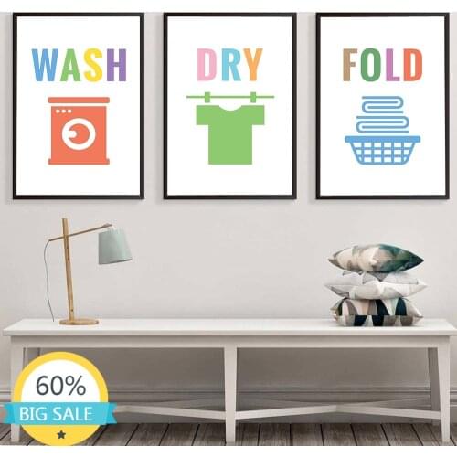5D DIY Diamond Painting Funny Laundry Signs Wash Dry Fold Diamond Embroidery Mosaic Cross Stitch Kits Crystal Home Decor Gift