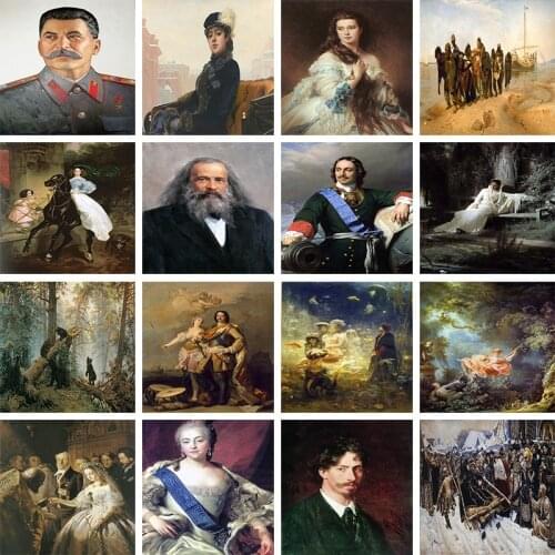 Famous Russian Art Painting All Size Series 5D DIY Diamond Painting Full Square/Round Diamond Embroidery Sale Rhinestone Picture