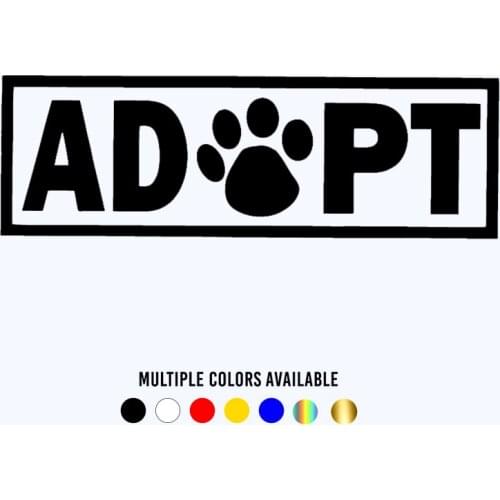 CK20604# Die-Cut Vinyl Decal Animal Adoption Car Sticker Waterproof Auto Decors on Car Body Bumper Rear Window
