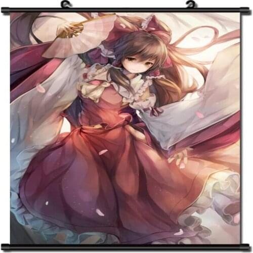 Coscase Anime TouHou Project the Embodiment of Scarlet Devil Hakurei Reimu Home Decor Wall Scroll Poster Decorative Pictures