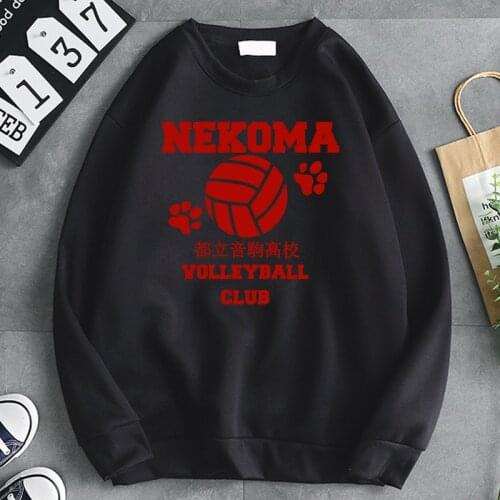 Haikyuu volleyball club red Anime Sweatshirts Men Fashion Cartoons Clothing Funny Pattern Print Hoody 2021 New Casual Streetwear