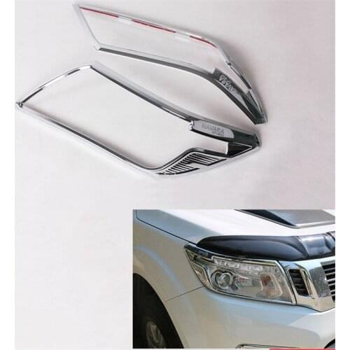 CHORMED TRIMS STICKER COVER HEADLAMP TAIL LIGHT COVER TUNK BOWL HANDS COVER FOR nissan NAVARA NP300 2014-2017