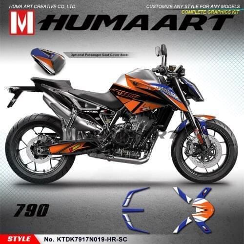 HUMAART Custom Vinyl Stickers Full Graphics Kit for 890 R 2020 2021 (Style No.KTDK7917N019-HR-SC)