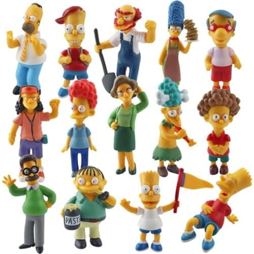 14pcs/Set Simpsoned Action Figures Toys PVC 6-12CM Collection Home Car Office Decoration Gift Children Birthday Xmas Model Toy
