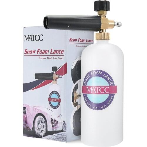 MATCC Car Washer 200Bar Snow Foam Lance Pressure Washer Gun Car Cleaning Detail Clean Gun Spray With 1/4" Quick Release