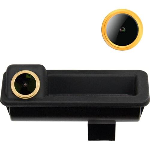 Misayaee Golden Car Rear View Trunk Handle Camera for Ford Mondeo MK4 Fiesta ST S-Max Focus Land Rover Discovery LR3 LR4 Sport