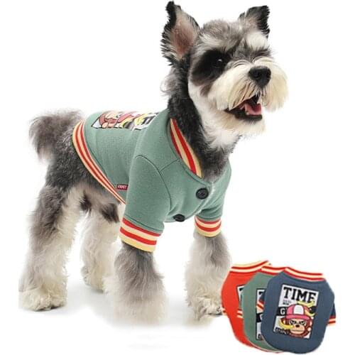 Cartoon Dog Costume Winter Warm Dog Clothes for Small Dogs Thick Cotton Puppy Coat Monkey Pet Baseball Uniform Chihuahua Pitbull