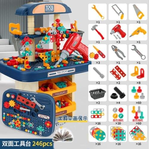 Kids Baby Tool Set Child Tools Box Engineer DIY Tools Set For Children Screw Drill Hammer Tool Set Educational Intelligence Toy