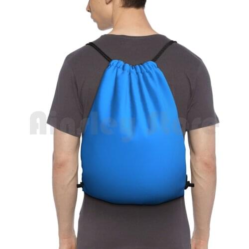 Plain Solid Blue-100 Blue Shades On Ozcushions On All Products Backpack Drawstring Bag Riding Climbing Gym Bag Blue Blue