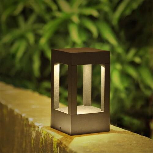 Outdoor In-ground Lawn Light Waterproof Aluminum Garden Pillar Light Outdoor Landscape Villa Courtyard Pathway Bollards Lights