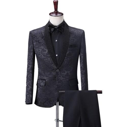 Performance Dress Two Piece 2021 New Mens Performance Suit Stage Singer Host Dress Customization/ mens fashion