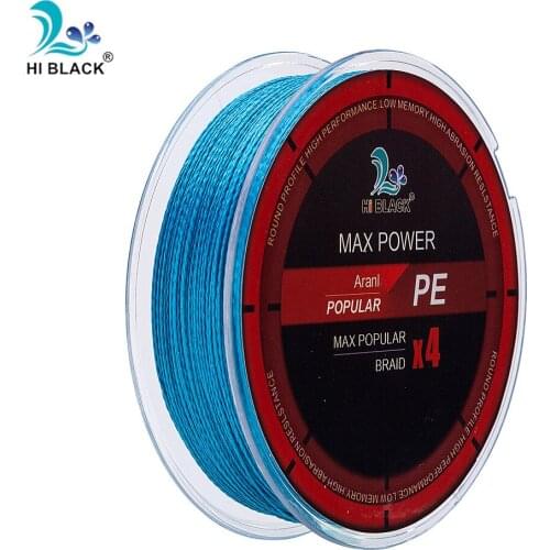 HI BLACK Brand 100M PE 4 Strands 8-80LB Multifilament Fishing Wire for All Fishing fly fishing Braided Smoother Fishing Line