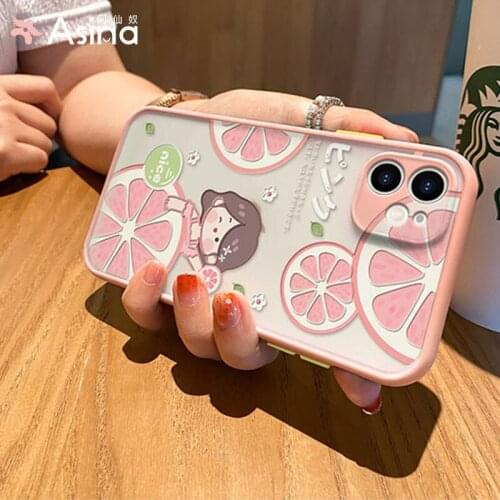 ASINA Transparent Phone Case For iPhone 11 12 Pro Max Hard PC Fruit Covers For iPhone 7 8 Plus Xs Xr SE2020 Cases Cover Fundas