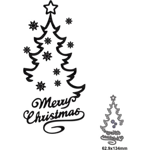 Christmas Tree Snowflak Star Frames Metal Cutting Dies For Scrapbooking Decorative Embossing Handcraft Die Cutting Template