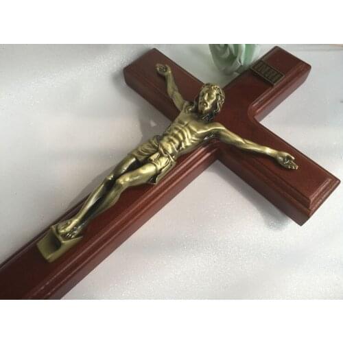 HOT SALE # 40 CM large # Christianism Catholicism Jesus Christ on Cross Crucifixion Home Religious Praying art holy statue