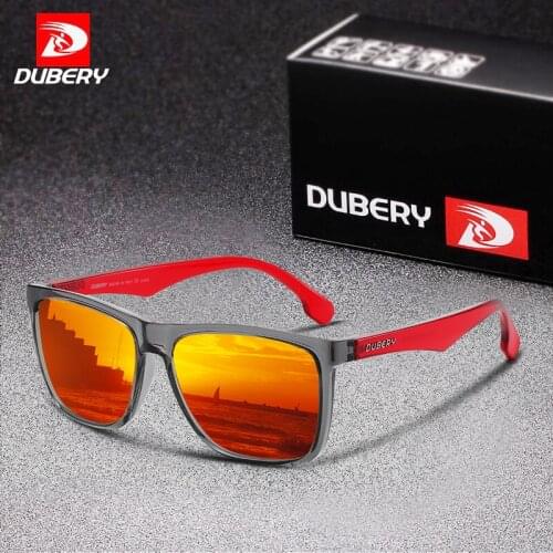 DUBERY Men Square Polarized Sunglasses Fashion Mirror Driving Shades Male Brand Designer Outdoor Sun Glasses UV400 Goggles Gafas