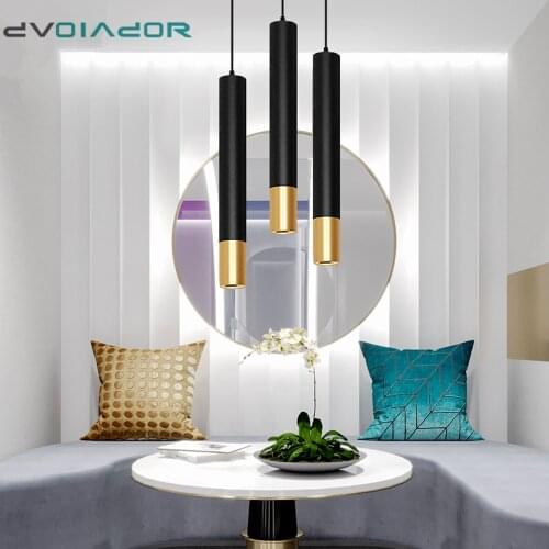 Home Modern LED Pendant Light For Living room Dining Room Bar Hanging Lamps LED Pendant Lamp Cylinder Pipe Kitchen Lamp