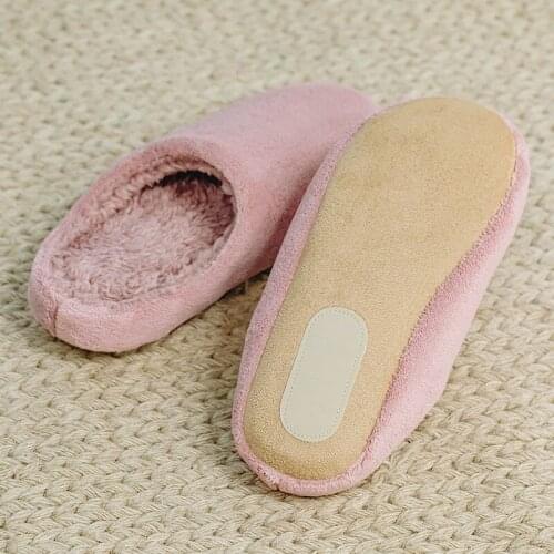 Tune plush warm wool cotton slippers womens bags with home indoor anti-skid soft soles autumn and winter mens new moon shoes