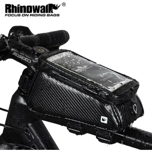 Rhinowalk Bicycle Bag bike phone bags Cycle Front top Tube 6.0 Inch waterproof multi function sport Bag MTB Bike Accessories