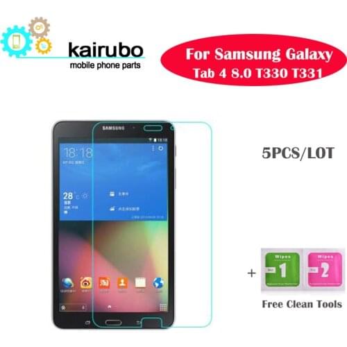 5PCS/bag Tempered Glass Screen Protector for Samsung Galaxy Tab 4 8.0 T330 T331 8 inch Tablet Protective Film 9H Anti-Explosion