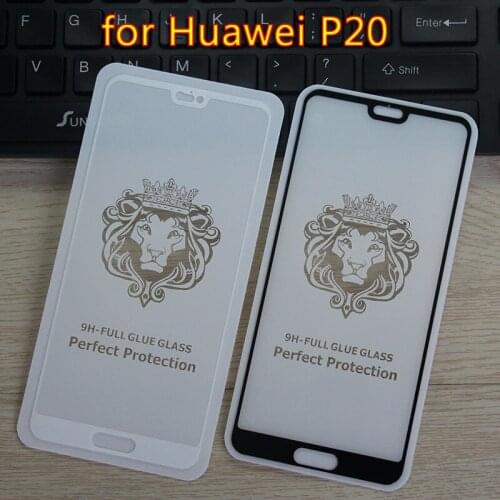 For Huawei P20 Two strong Tempered Glass Film 9H 2.5D Full Cover Protector for huawei p20 phone Screen Protective Film