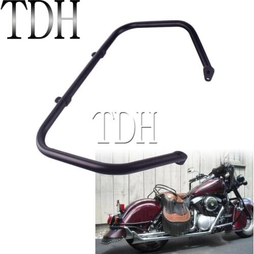 1 1/4'' Motorcycle Crash Bar Engine Guard Bumpers Black For Kawasaki VN1500 1996-2007 2008 Crashbar Front Body Frame Protector