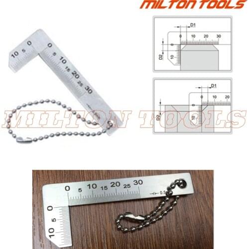 0-15mm Stainless Steel Chamfer Gauge Chamfer ruler Graduation 0.5mm Accuracy 0.25mm