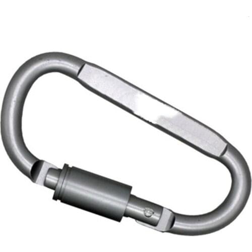 1Pc Outdoor Screw Lock Buckle D-Shaped Carabiner Hook Keyring Clip Camping Kits Sports Rope Buckle ISP Not for clambing