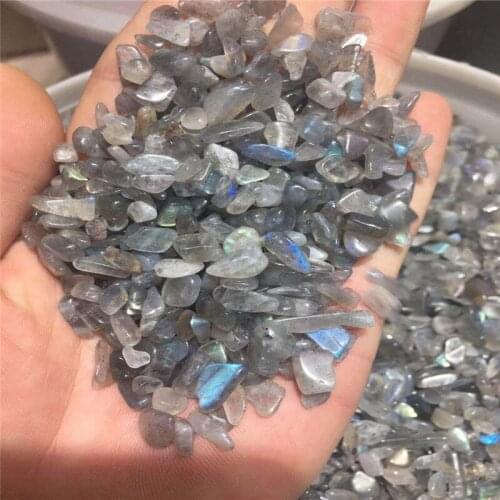100 grams, natural crystal raw stone gravel, labradorite stone irregular stone, moonlight stone aquarium decoration