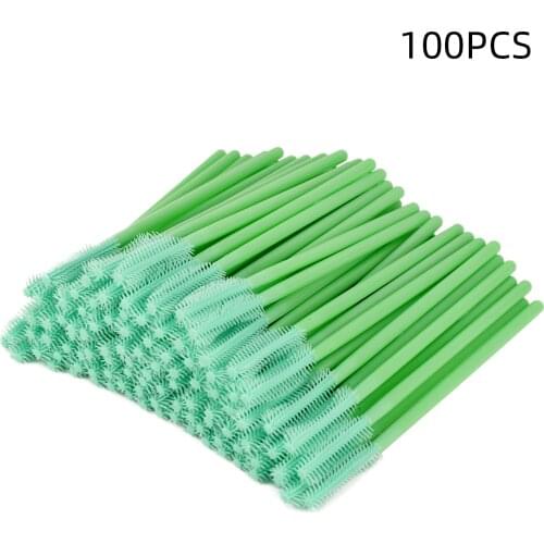 100pcs Disposable Eyelash Micro Brushes Mascara Swab Eyelashes Extension Makeup Tools Kit Eyebrow Brushes Applicator Wands