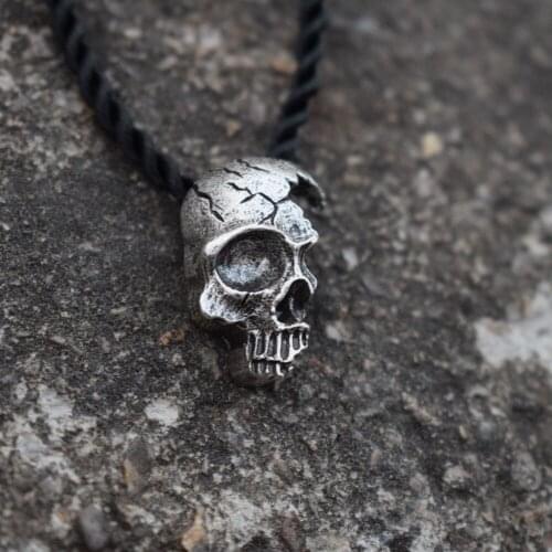 12pcs Half Skull Necklace Gothic Jewelry Choker Pendant Crow Skull Chain Skeleton Trendy