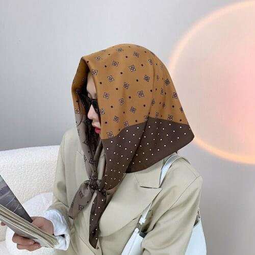 2021 new spring women scarf quality shawl silk fashion scarf headscarf beach sunscreen bag headscarf scarf 90cm*90cm