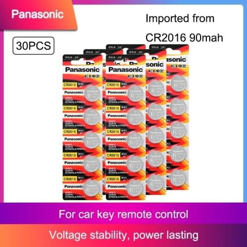30pcs original brand new battery for PANASONIC cr2016 3v button cell coin batteries for watch computer cr 2016 For Control Toy