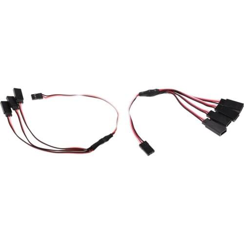 300mm 3-Way + 150mm 4-Way Servo Extension Y Splitter Cable Wire for Futaba