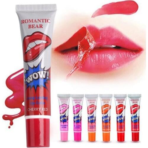 6 Colors Peel Off Liquid Lipstick Waterproof Long Lasting Lip Gloss Lint Mask Makeup Tattoo Lipgloss Lipsticks Cosmetic